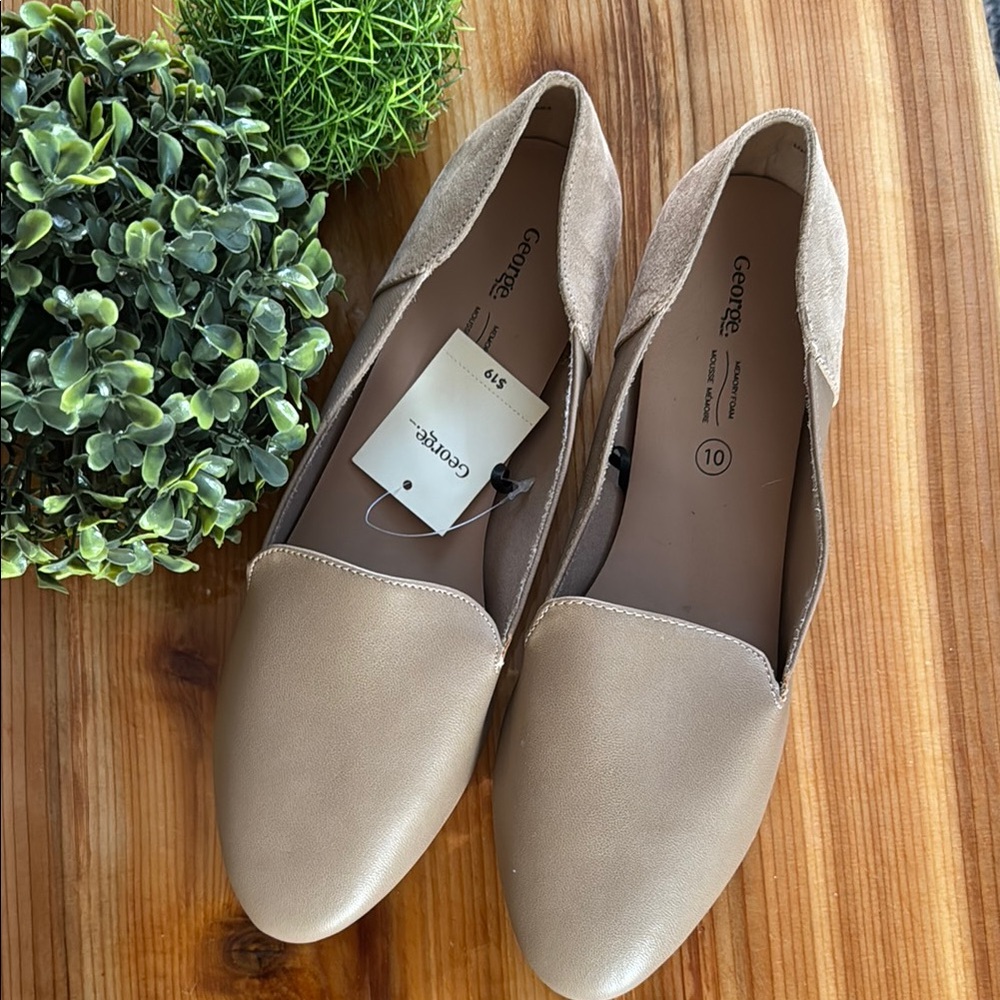 George Tan Flats Sleek Minimalist Loafers